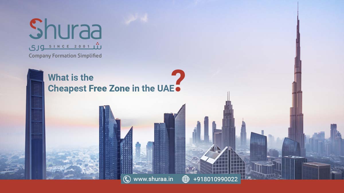 cheapest free zone in UAE