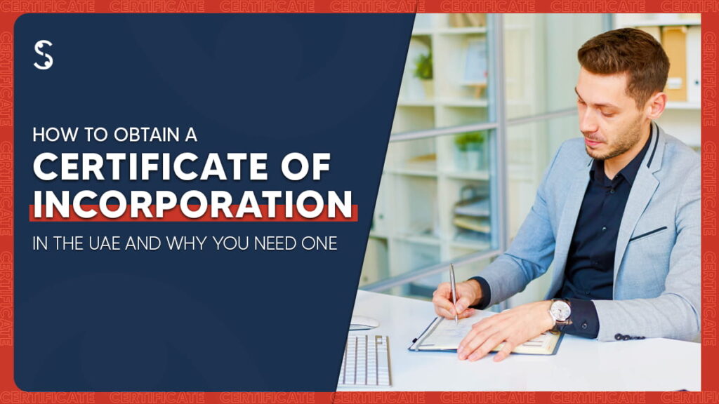 certificate of incorporation in the UAE.  